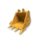 CAT320 0.7m3 खुदाई रॉक बाल्टी पीला रंग Q355B सामग्री: