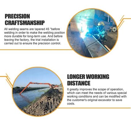 कोमात्सु हिताची कैट आदि के लिए 22 मीटर की जंगरोधी लंबी मिनी खुदाई लंबी बांह