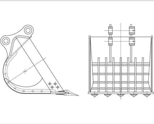 320 ZX200 DX200 SY205C के लिए OEM 1Cbm खुदाई कंकाल रॉक बाल्टी