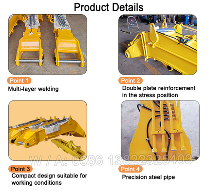 Cat Hitachi Komatsu Excavator Tunnel Boom Excavator छोटा हाथ Excavator छोटा बूम हाथ Excavator बूम और हाथ Digger बूम हाथ शॉर्ट रेंज बूम