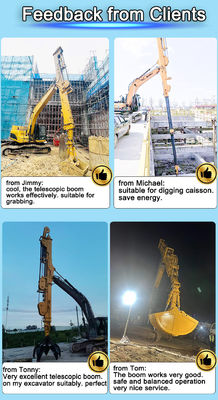 एंटीवायर 20-50ton एक्सकेवेटर टेलीस्कोपिक बूम थ्री सेगमेंट 25m 30m 32m  SY PC ZX