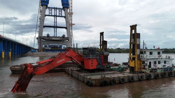CAT KOBELCO Hitachi के लिए बाल्टी और सिलेंडर के साथ लंबी बांह खुदाई बांह