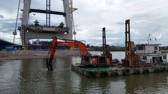CAT KOBELCO Hitachi के लिए बाल्टी और सिलेंडर के साथ लंबी बांह खुदाई बांह