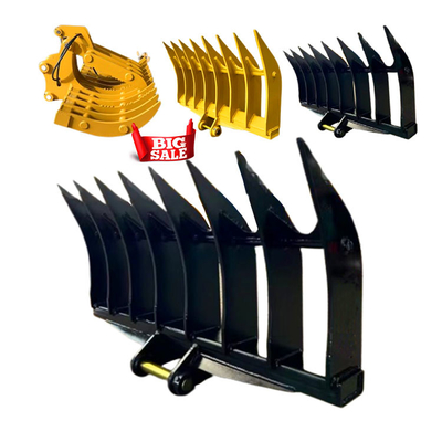 Q355B खुरचनी खुदाई रेक बाल्टी, खुदाई PC360 ZX300 CAT330 के लिए NM400 ब्रश रेक