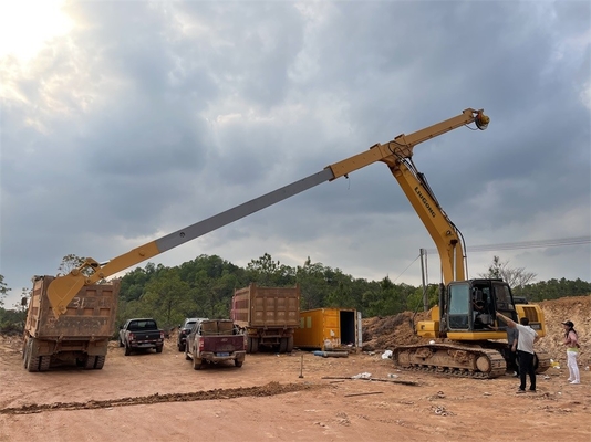 CAT320D के लिए एक्सावेटर टेलीस्कोपिक आर्म 14M टेलीस्कोपिक डिपर आर्म एक्सकेवेटर लंबी पहुंच